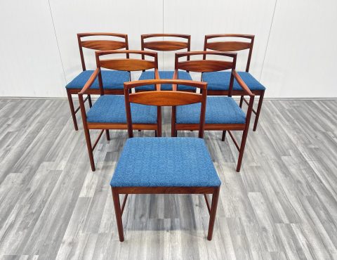6 teak mcintosh mid century dining chairs