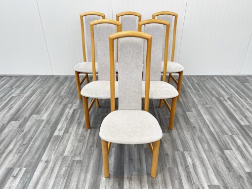 6 danish oak dining chairs by skovby