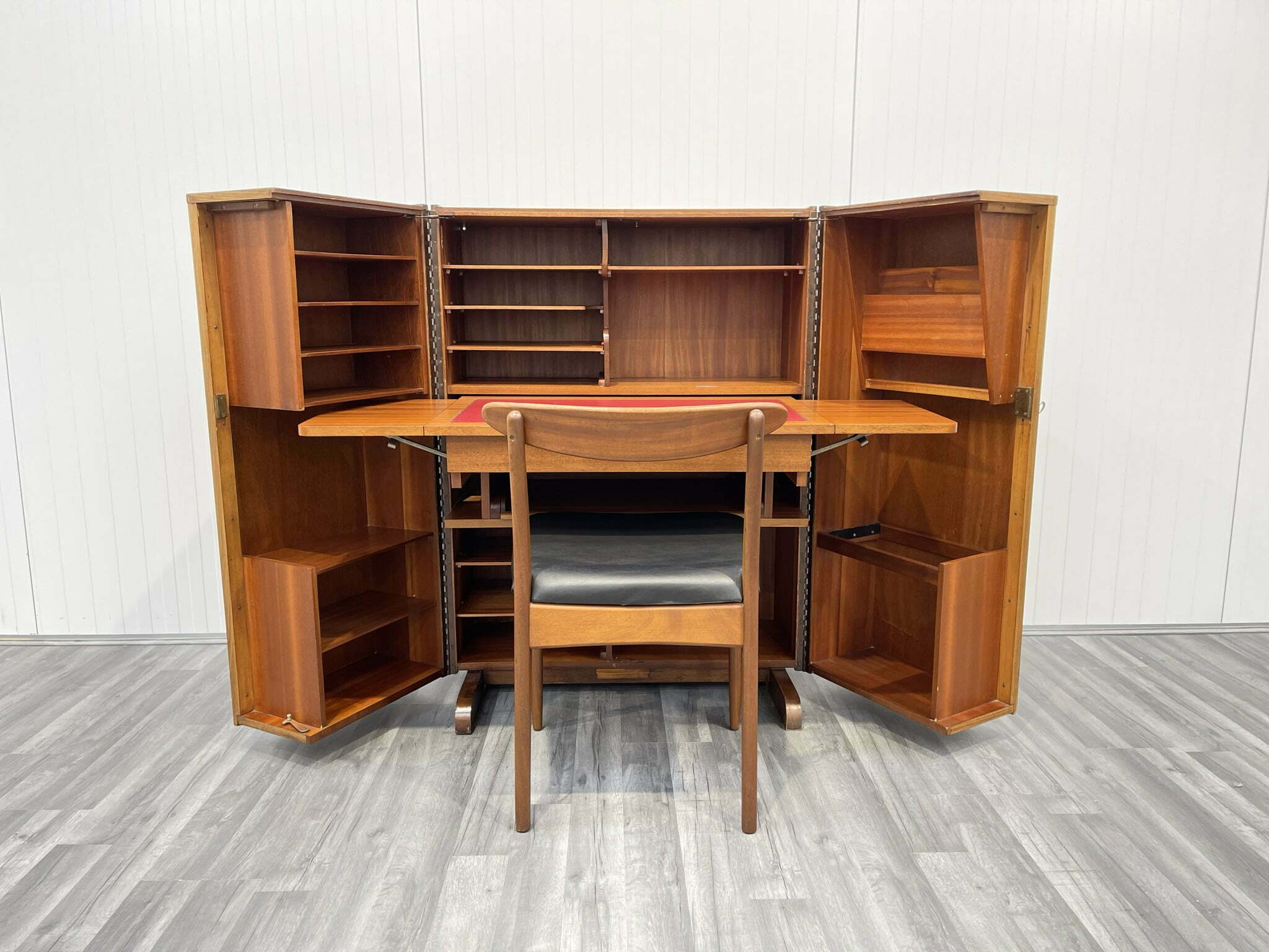 teak mid century office in a box by Newcraft of London