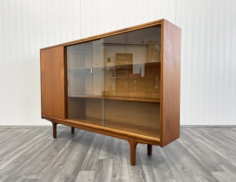 Vintage mid century teak stained bookcase by mcintosh