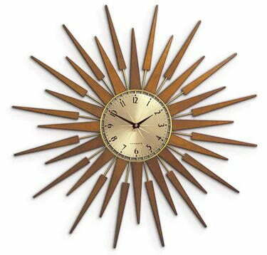 Vintage mid century sunburst clock
