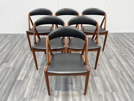 6 vintage danish mid century model 31 dining chairs by kai kristiansen