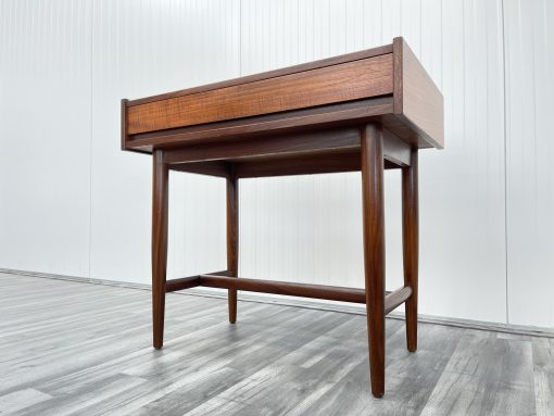 mid century teak console table