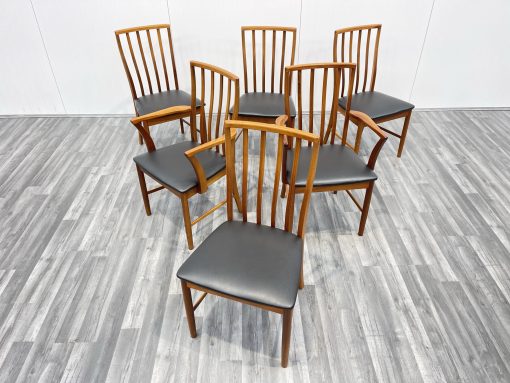 6 mcintosh mid century teak dining chairs