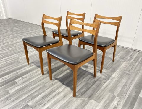 4 danish mid century dining chairs