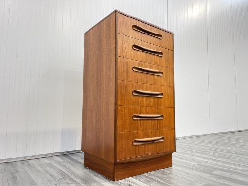 g plan mid century teak chest of drawers
