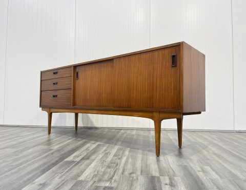mid century sideboard with sliding doors by nathan